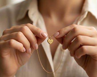Personalized Love Pendant, Custom Engraved Heart Pendant, Name and Date Jewelry Gift for her