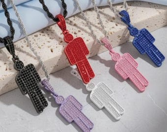 Collar con dijes / Collar Blohsh / Colgante de diamantes de imitación / Collar delicado / Collar de música / Collar de concierto / Regalo para ella / Regalo para novia