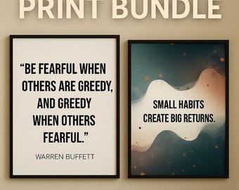 Investor Mindset Poster Bundle | Trading Office Decor (Digital Download)