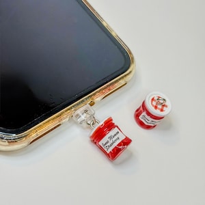 Dammpropp - Anti-damm telefonberlock, söt, kawaii, presentidé, Kindle-berlock - iPhone iPad telefontillbehör - E-läsare - Sommar - jordgubb