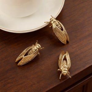 Unikalna gałka mosiężna: uchwyt do szuflady z motywem owadów, gałki do szafy dziecięcej