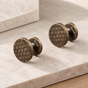 Honeycomb Door Pull, Textured Hammered Door Handle,  for Wardrobe