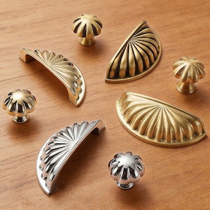 Tirador de latón para cajón: Tiradores de bronce para armarios, pomo para tocador de baño.