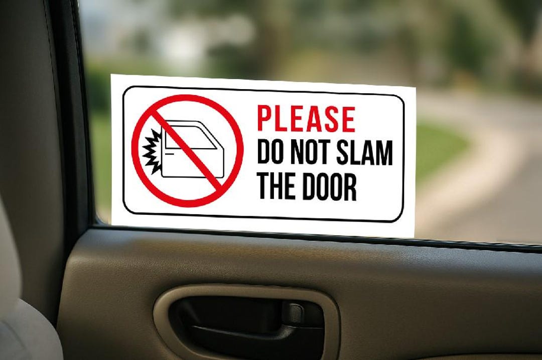 Rideshare Car Door Sticker • Please Do Not Slam - Etsy Australia