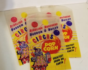 Popcorn Bag. Junk Journal Supply Vintage Style Popcorn Bags 25 Journal Decoration