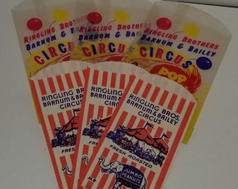 25 Vtg JOLLY TIME POPCORN Snack Movie Theater Bags 1950s NOS 5 Cent Sacks