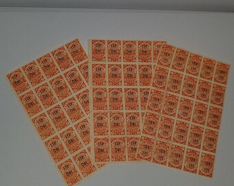 75 green s h savings trading stamps 3 sheets of 25 vintage etsy