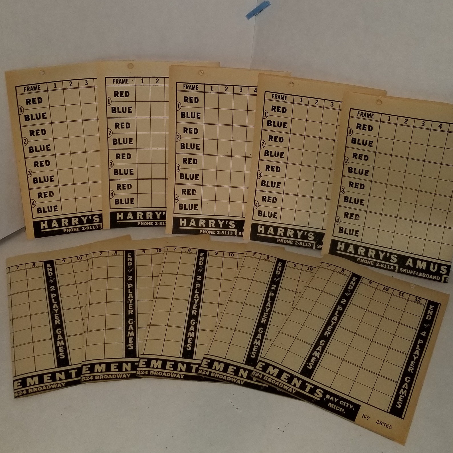 10 sheets shuffleboard scoring pages forms sepia tone Etsy
