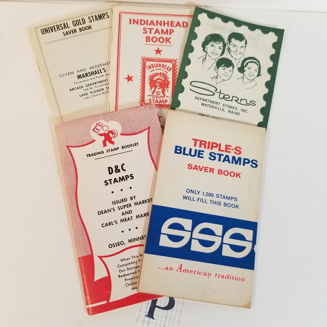 5 Savings Trading Stamp Saver Books Triple S Sterns Indianhead