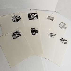 8 pages Great Western Railroad letterhead note paper Chicago Northwestern Railway stationery Vintage paper art supplies advertising ephemera