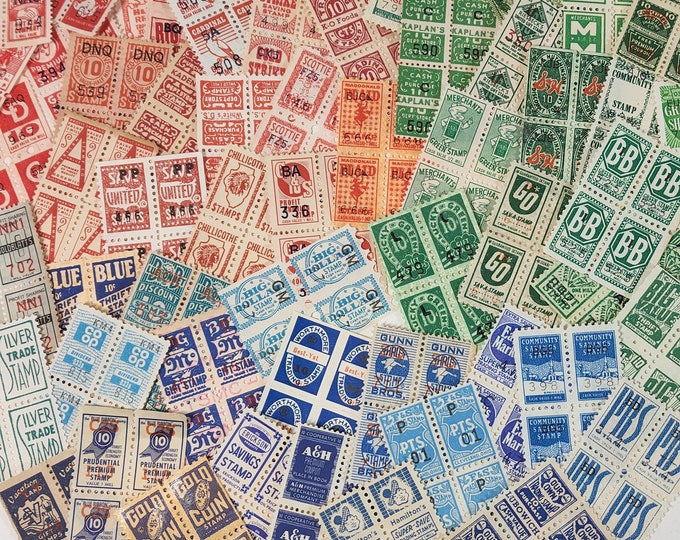 Savings Stamps Sample Pack 20 Blocks of 4 in Red Blue or Green Vintage ...