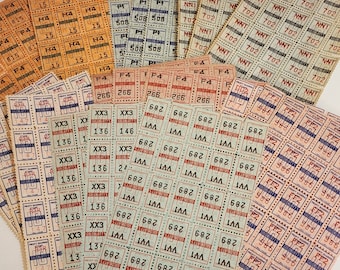 75 Goldblatts Brothers savings or Goldblatts trading stamp sheets color choice Vintage paper art supplies ephemera lot junk journal supplies