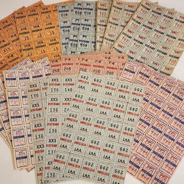 75 Goldblatts Brothers savings or Goldblatts trading stamp sheets color choice Vintage paper art supplies ephemera lot junk journal supplies