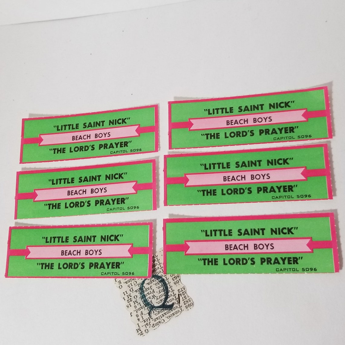 Christmas jukebox 6 green Christmas jukebox title strips 1980's juke box | Etsy