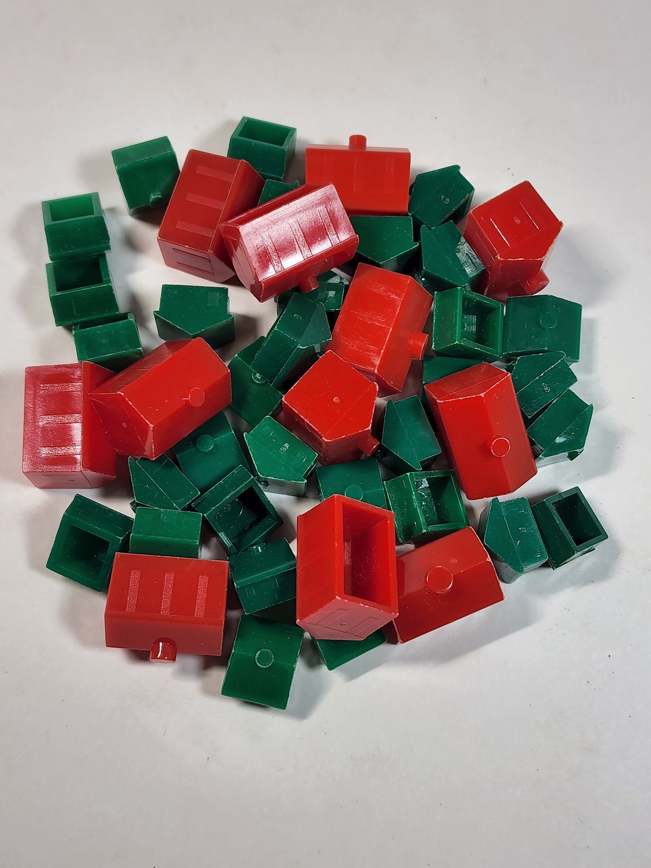 Full Set 44 Monopoly Houses Hotels Plastic Red Green Game - Etsy