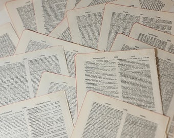 20 medical dictionary pages 1960's dictionary papers words text vintage paper art supplies ephemera lot collage junk journal