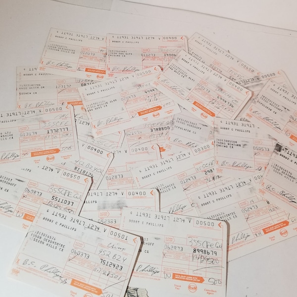 Gas Station Receipts Etsy