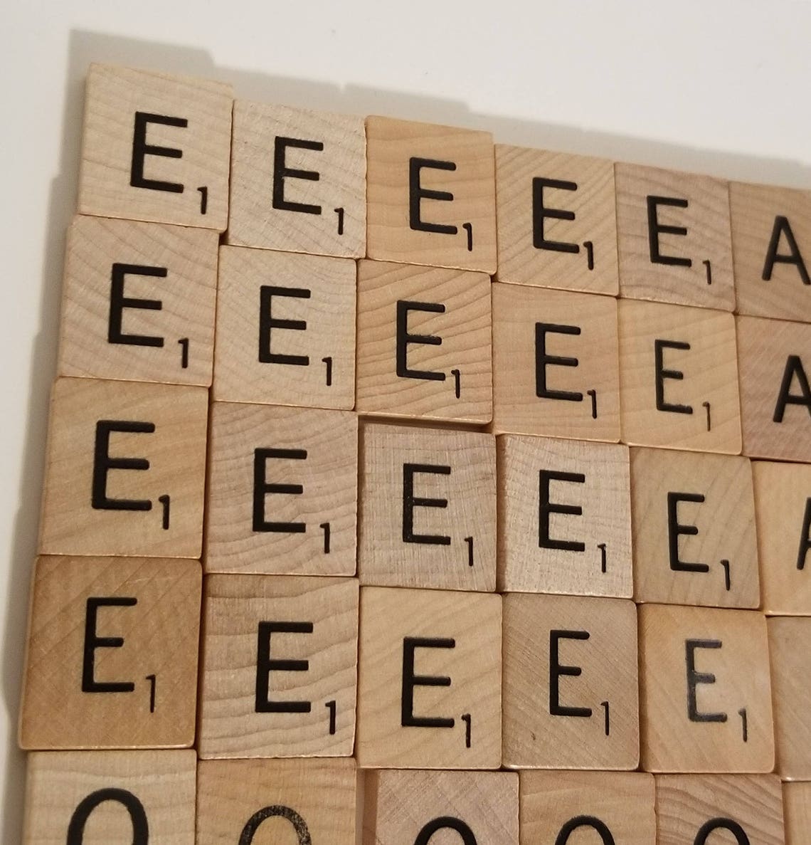 20 Scrabble Vowels Letter Tiles Game Tokens Wood Lot Playing Etsy