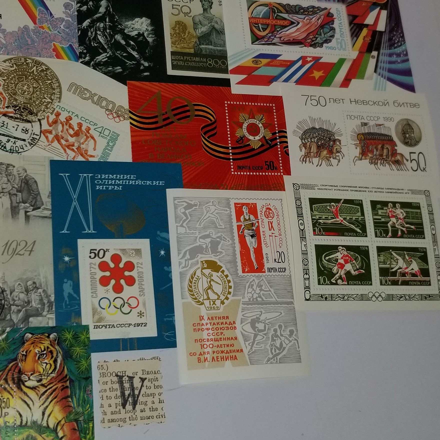 14 International commemorative stamps in picture display Etsy