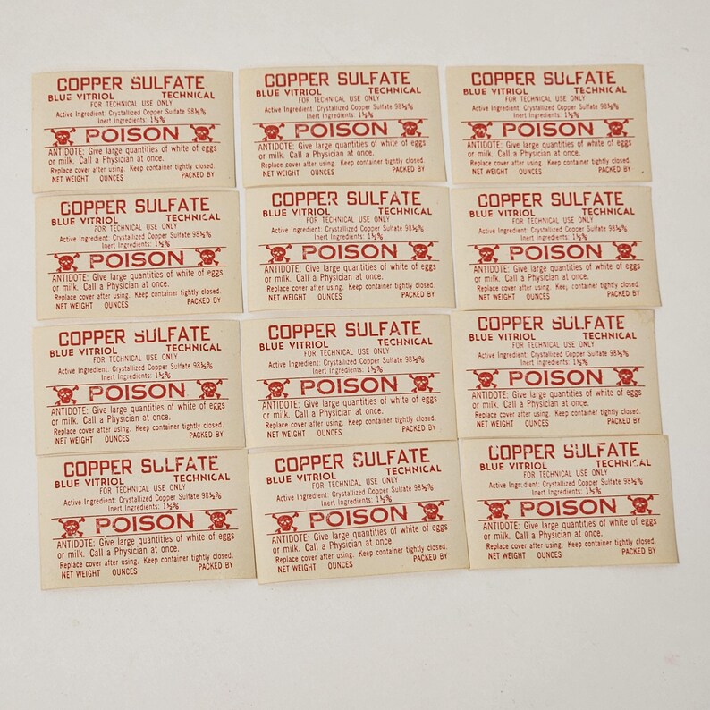 Poison Help Label 10 Poison Labels Red Medicine Labels Pharmacy Drug Store Skull and ...