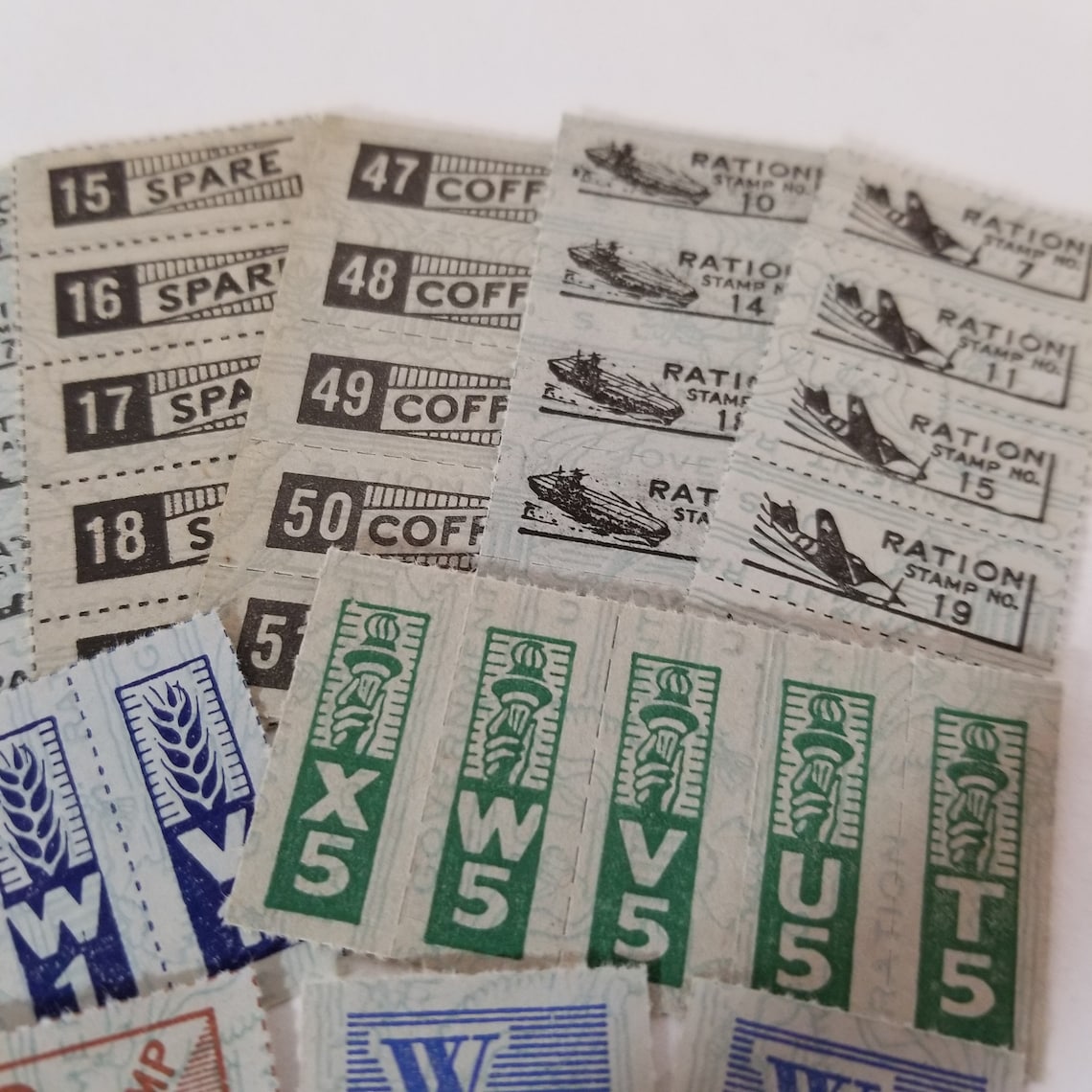 48 WWII era ration stamps sample pack 10 different coupons Etsy