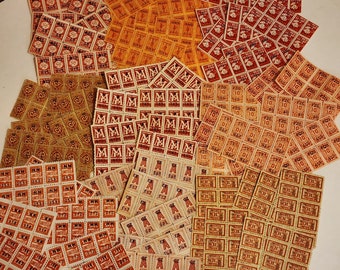 Choice! 80-100 red savings stamps sheets of 10 trading stamps Holden BC National Boy G&G Plaid More Profit CP Action Untited junk journal