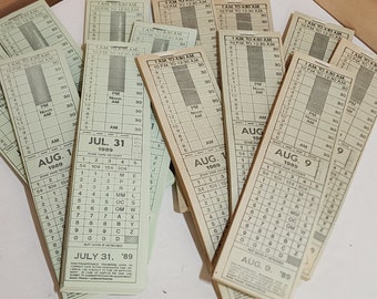 Choice! One bus ticket book green paper bus tickets 1989 fare receipt pad dated Vintage paper art supplies ephemera lot junk journal