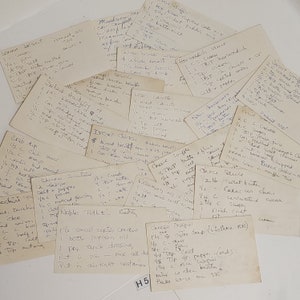 Retro English Handwritten Recipe Junk Journal Paper