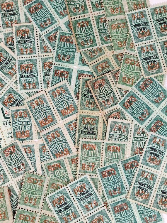 850 Post stamps by color-green ideas