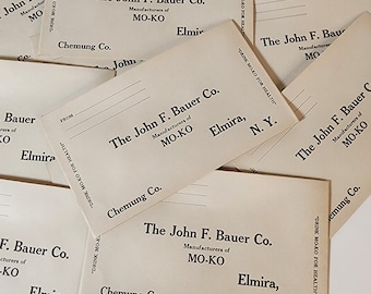 5 unused business envelopes MO-KO coffee 1920s letterhead stationery envelopes Antique papers Vintage paper art supplies ephemera lot