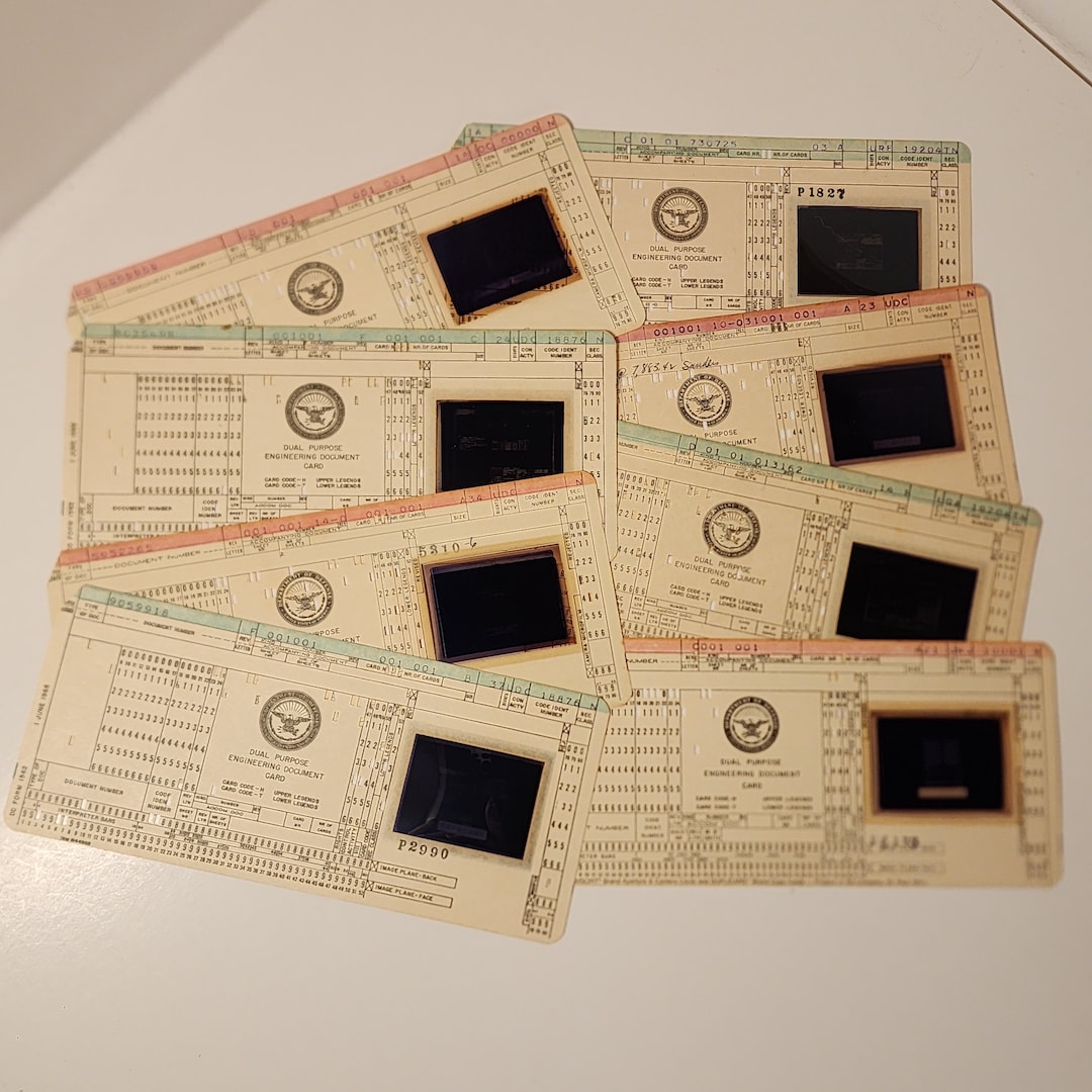 Choice! 8 Computer Data Cards Aqua or Pink Color Band Computer Punch ...