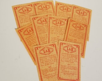 10 L&B premium coupons orange yellow Vintage paper art supplies ephemera lot