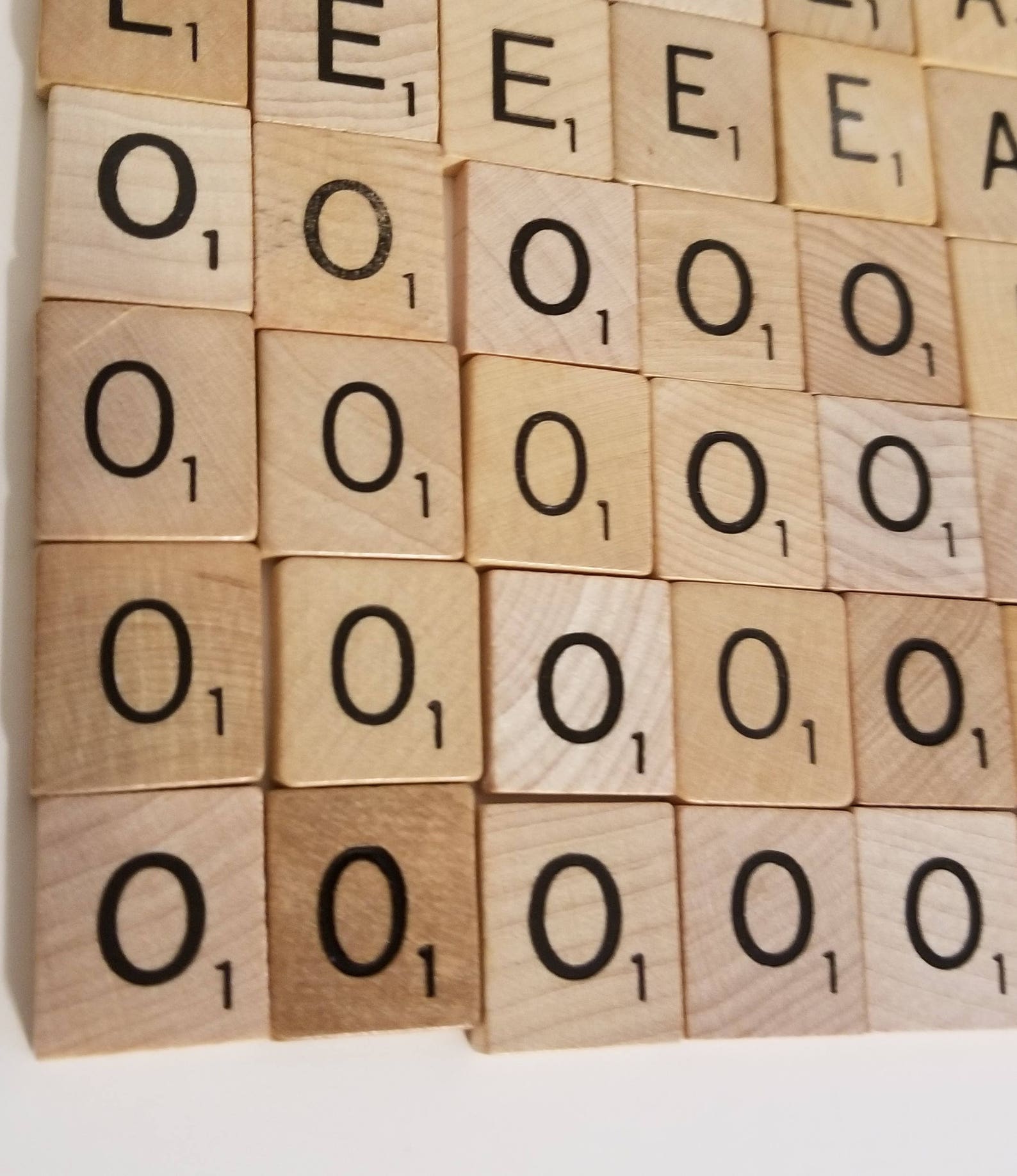 20 Scrabble Vowels Letter Tiles Game Tokens Wood Lot Playing Etsy