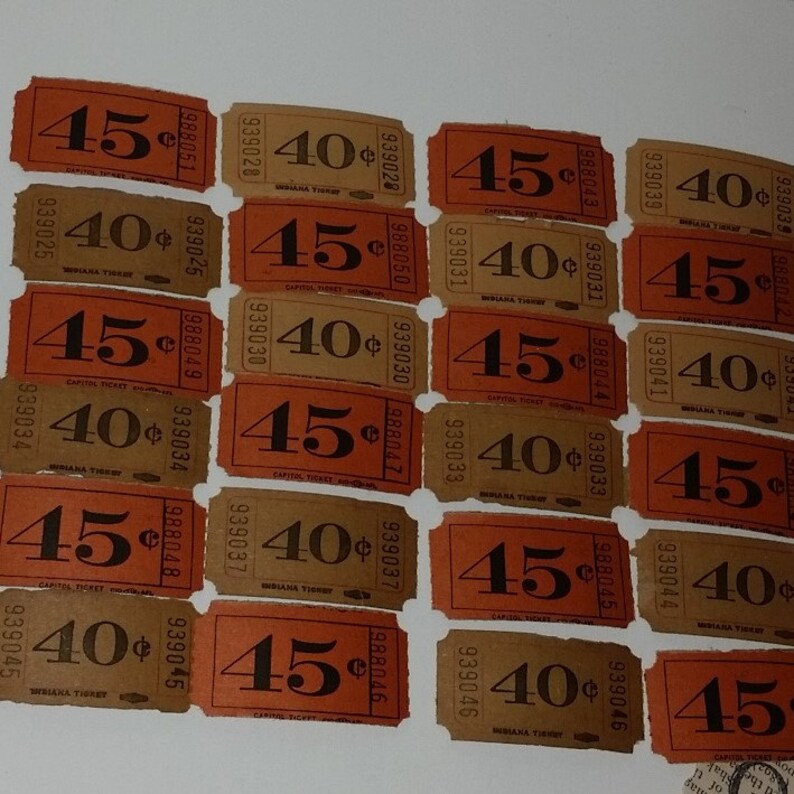 Ticket Roll 45 Cent Amusement Carnival Prizes Old Stock 