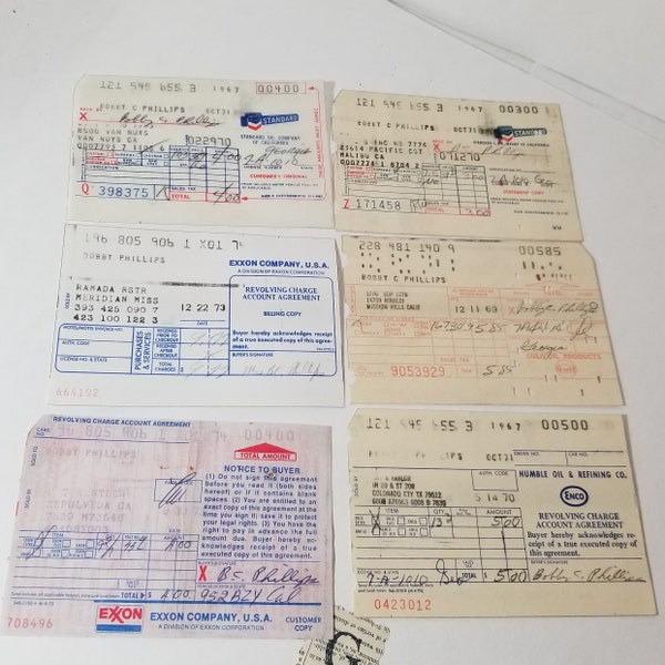 Gas Station Receipts Etsy