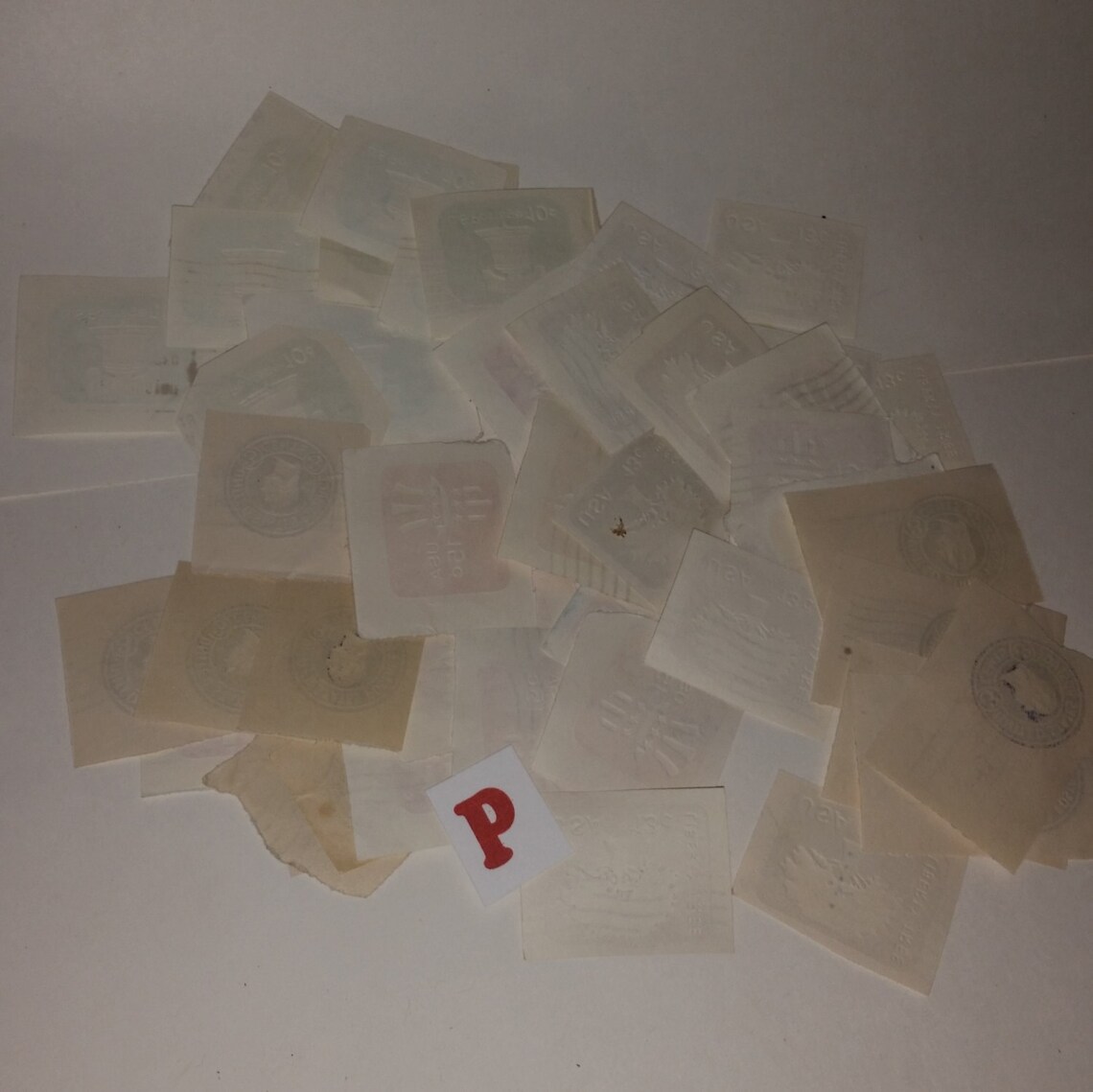 46 Embossed Postage Stamps Imprinted Paper Red Green Brown Etsy