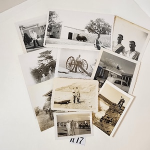 10 vintage photos 1930-50&#39;s snapshot images men black white sepia photograph vintage paper art supplies ephemera lot junk journal h17