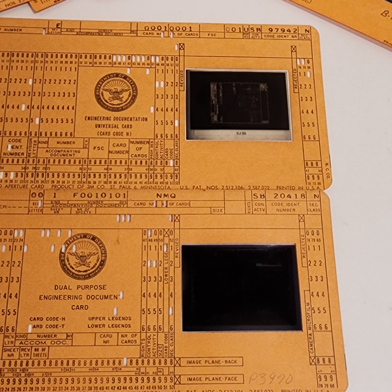 8 Computer Data Cards Orange Salmon Color Computer Punch Card ...