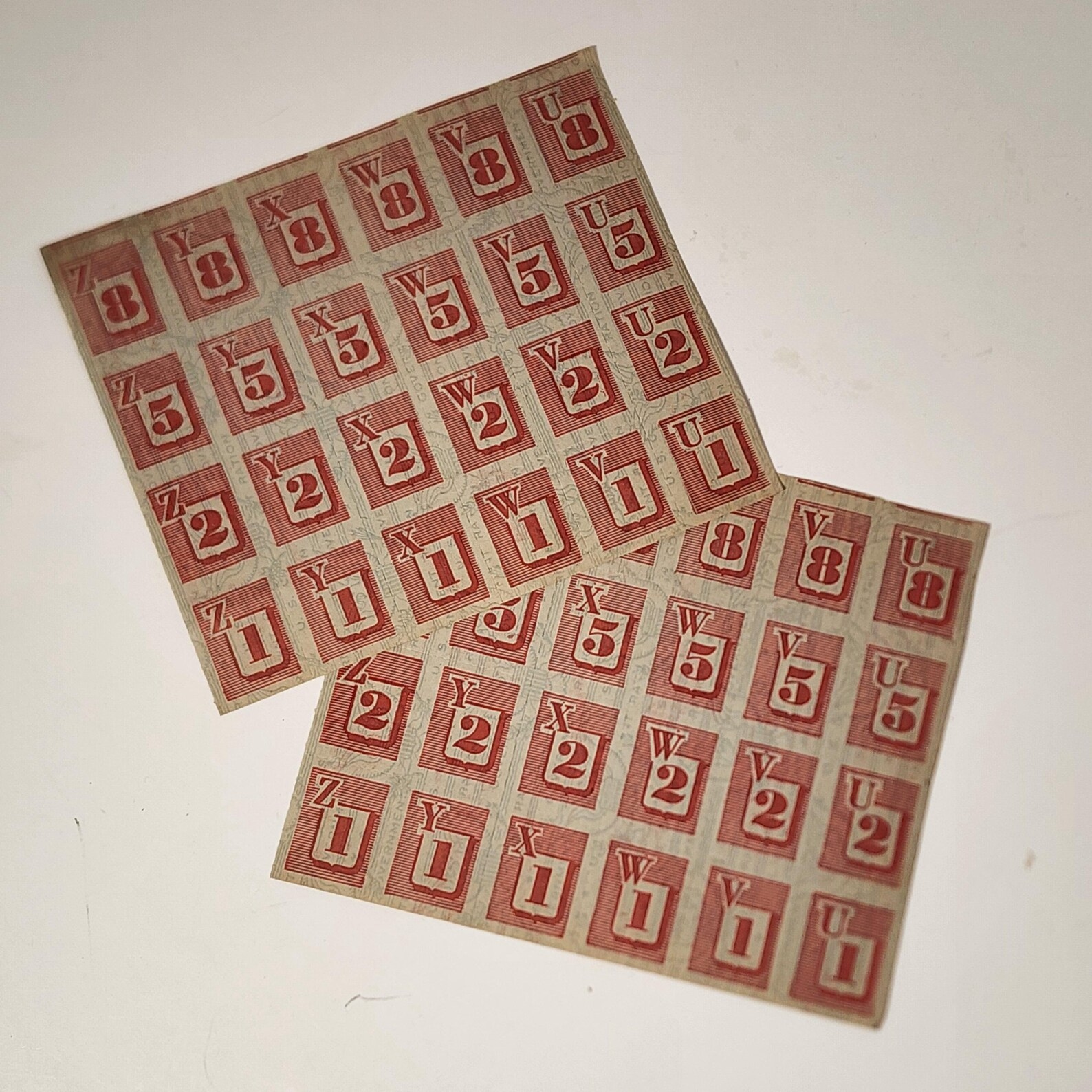 Red Stamps Ration Rare! One Full Red Stamp Sheet WWII Era Ration Stamp Page 24 World War ...