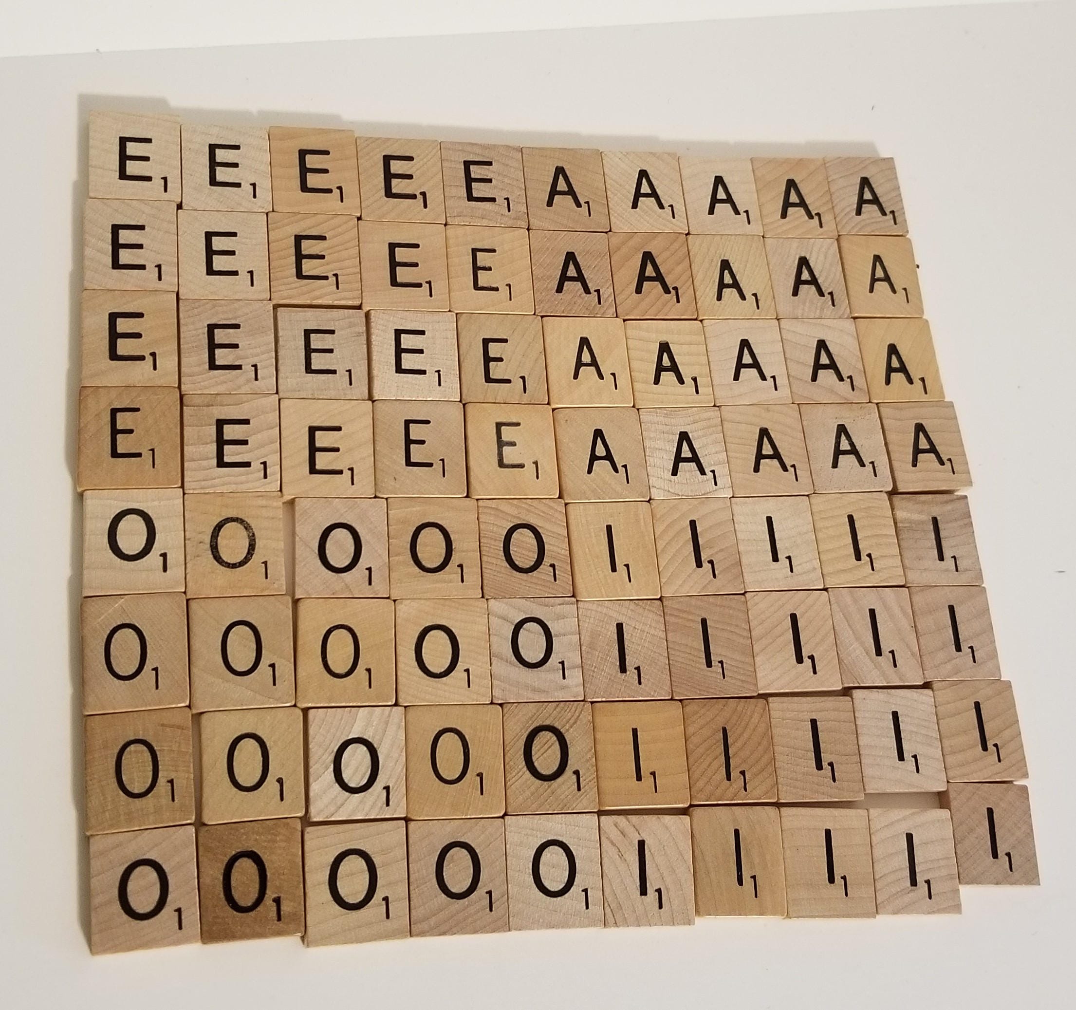 20 scrabble vowels letter tiles game tokens wood lot playing Etsy