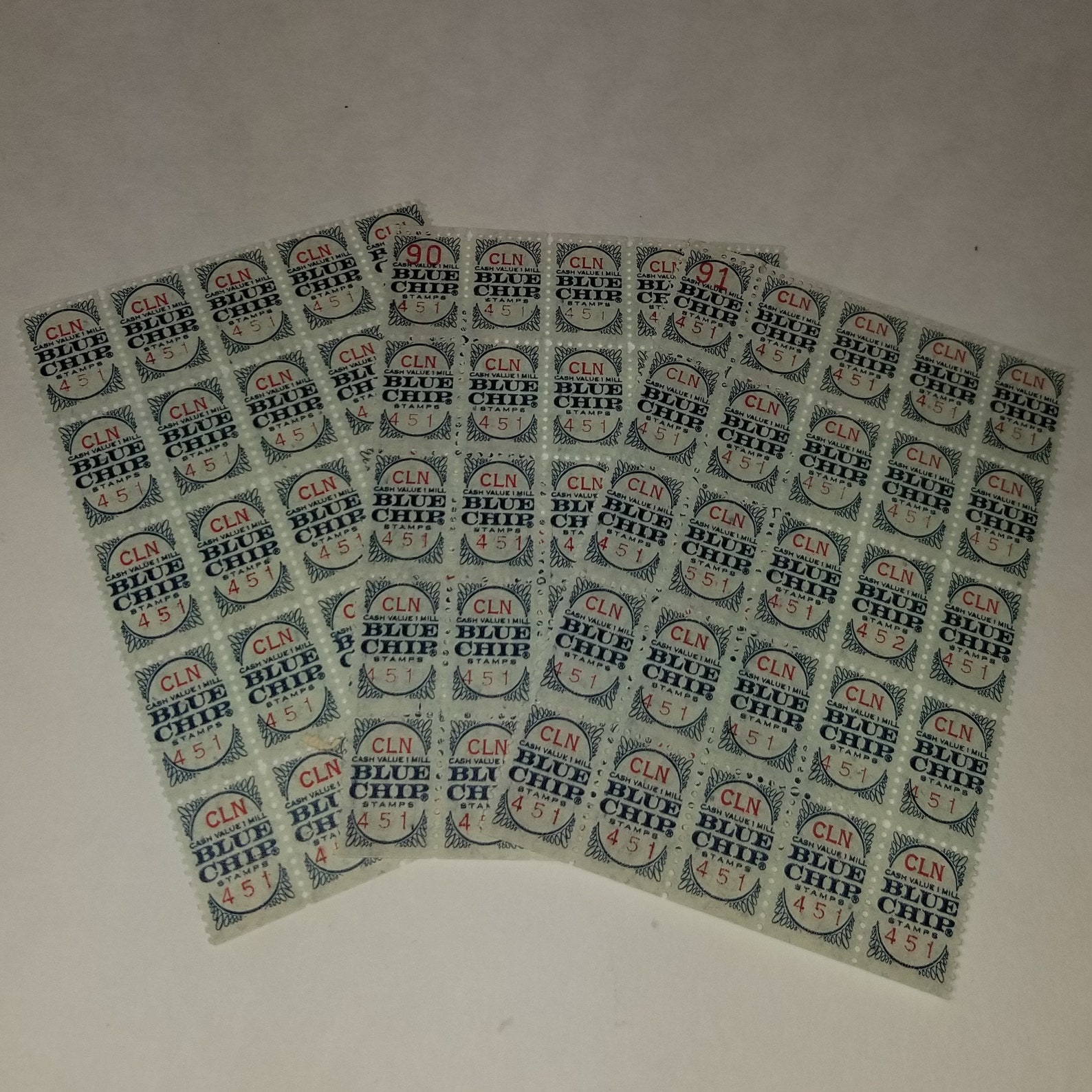 75 Blue Chip savings trading stamps 3 sheets of 25 antique Etsy