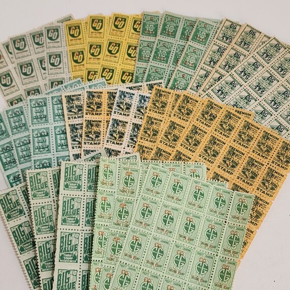 CHOICE! 75 Green Savings Stamps GO United King Korn Circle Green  display picture 1