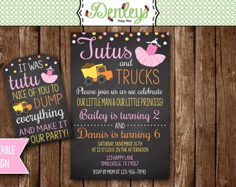 Tutu Invitations Etsy
