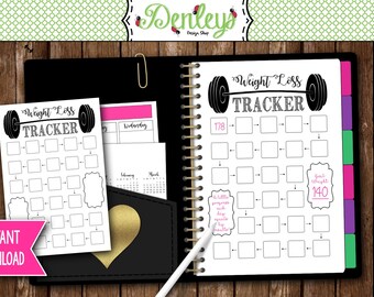 weight loss tracker etsy weight log