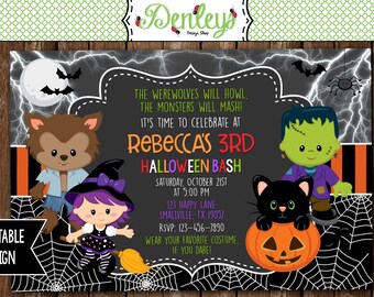 Halloween Invitation Etsy Halloween Invitation Etsy