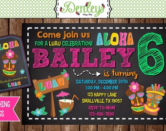 Luau Birthday Invitation (LU02)