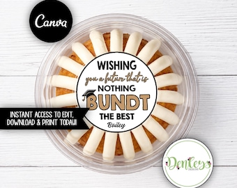 Graduation Tags Graduation Bundt Cake Tags Nothing Bundt Tags Graduation Favor Tags Canva Graduation Tags Printable Graduation Gift Tags