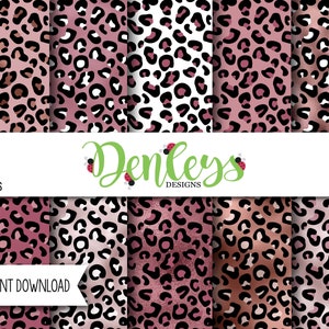 Download Bronze And Gold Leopard Digital Paper Seamless Leopard Spot Etsy