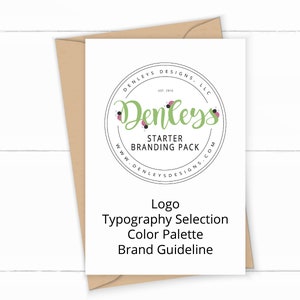Starter Branding Pack: Custom Logo Typography Selection Color Palette Brand Guideline Custom Logo Custom Branding