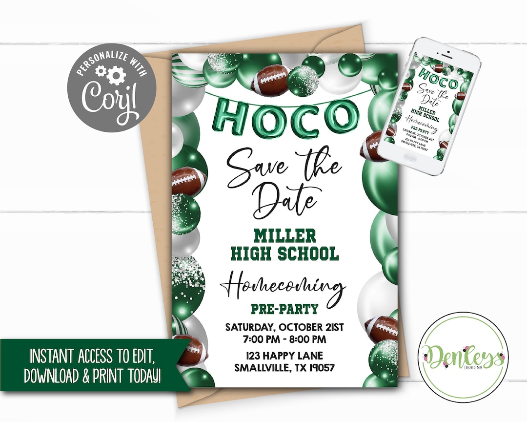 Party Invitation Preparty Green After